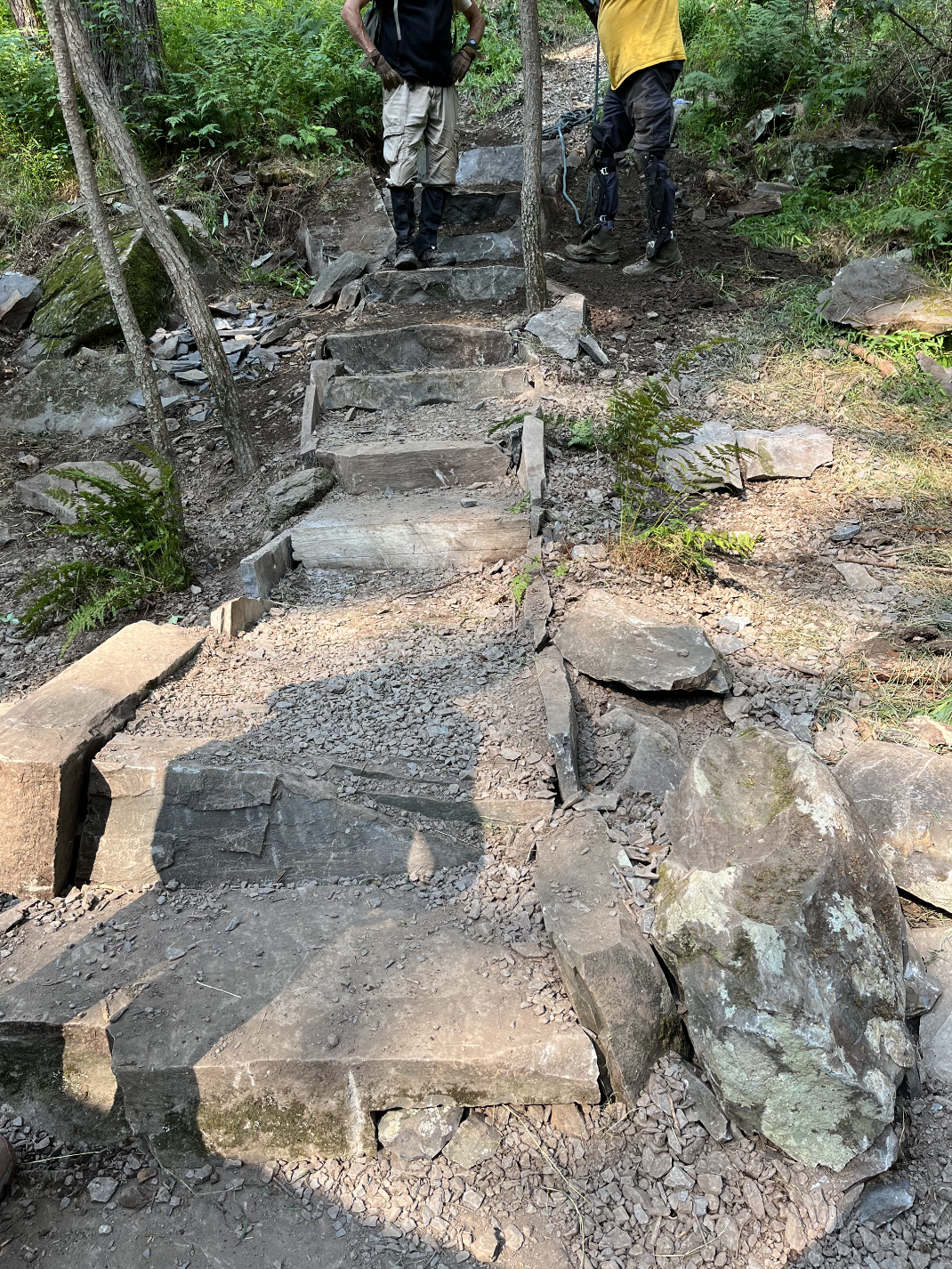 Jolly Rovers Bring Stonework Mastery to Ashokan’s Deer Trail